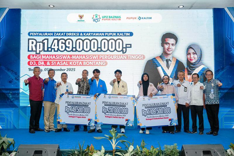 UPZ Pupuk Kaltim Kucurkan Beasiswa Madani Rp1,46 M