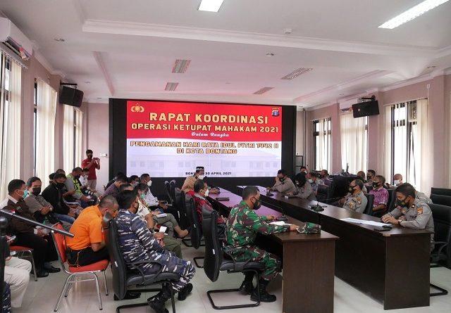 Jelang Lebaran, Polres Bontang Rapat Koordinasi Operasi Ketupat Mahakam 2021