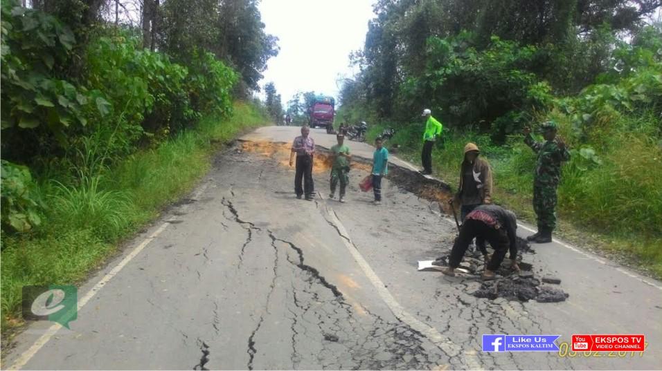 Pemkab Kutim Siap Tangani Perbaikan Jalan Provinsi yang Amblas