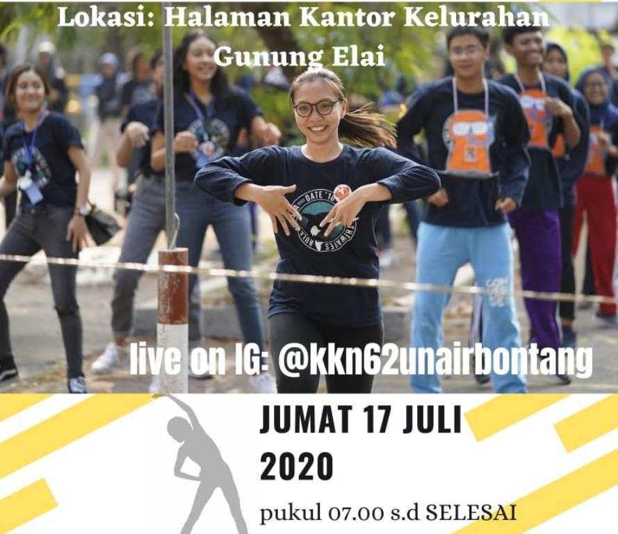 Tingkatkan Kesehatan di Tengah Pandemi, Gunung Elai Fasilitasi Senam Anti Corona