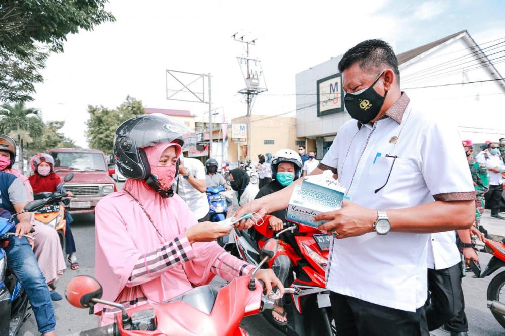 Jelang Perayaan Nataru, 6000 Masker Dibagikan di Bontang Selatan
