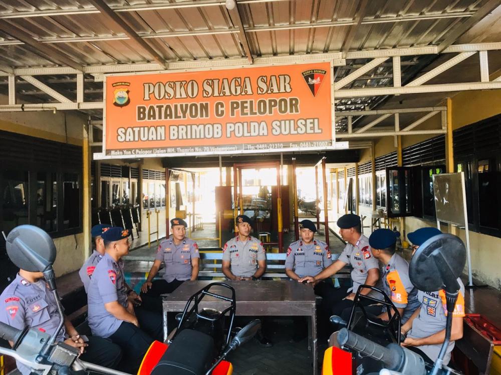 Hari Libur, Tim SAR Brimob Bone Tetap Siaga