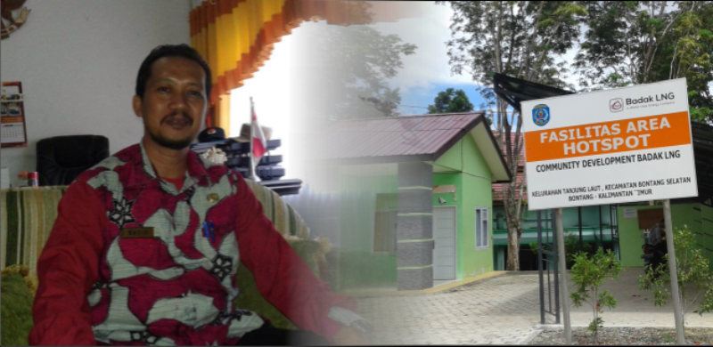 BANTU WARGA SEKITAR PEROLEH INFORMASI, CAMAT BONTANG SELATAN PASANG WIFI GRATIS DI KANTOR