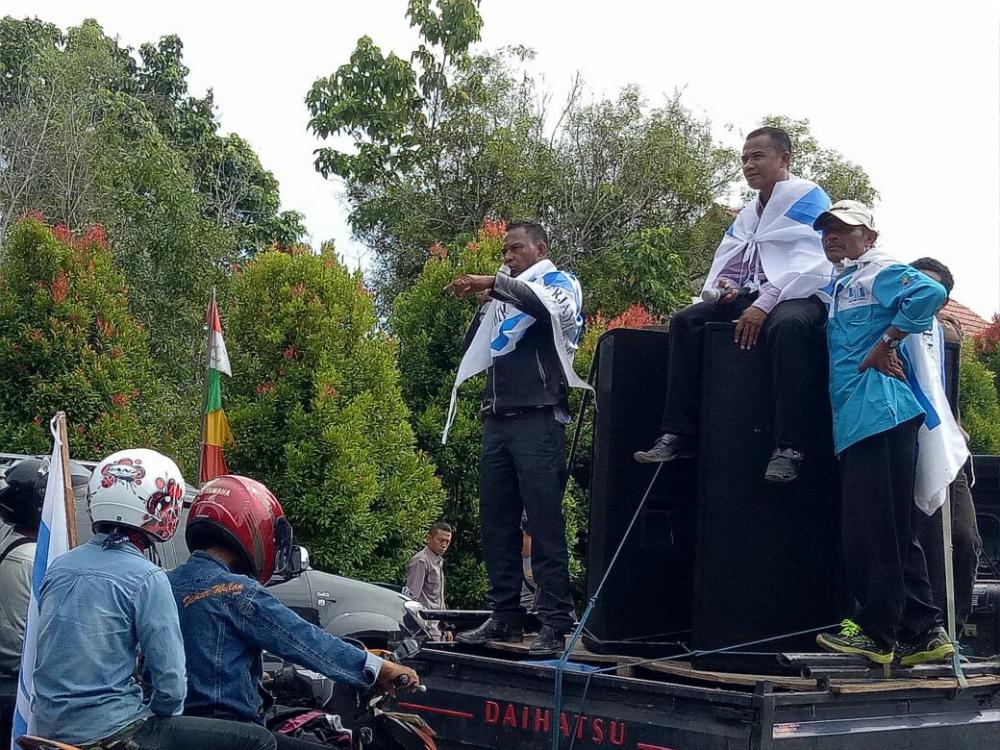 Ratusan Karyawan Bumi Mas Agro Demo Disnakertrans Kutim