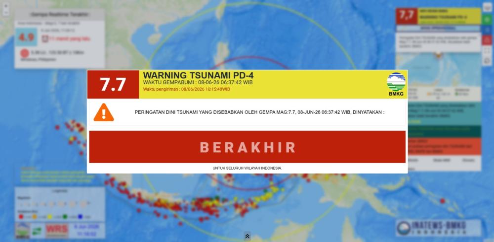 Tsunami Minor Sudah Tiba di Kaltim, Gelombang Pertama Terdeteksi Masuk Berau