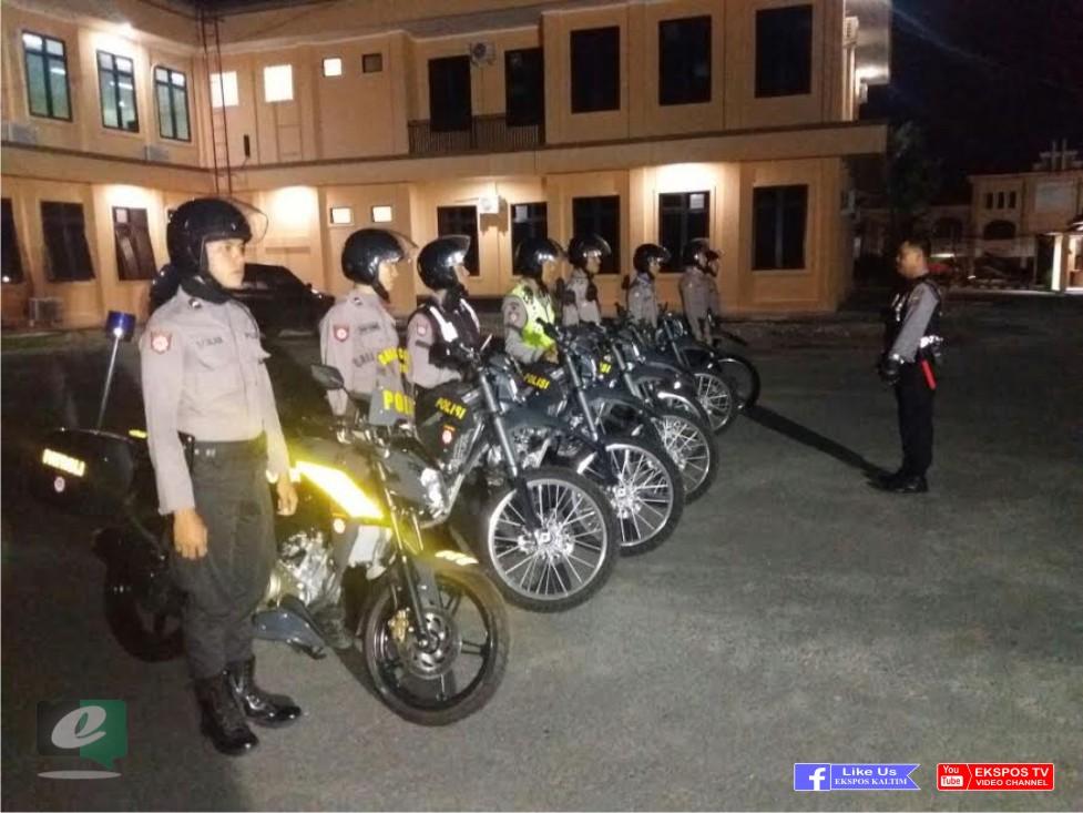 Sabhara Polres Bontang Pastikan Situasi Malam Minggu Kondusif