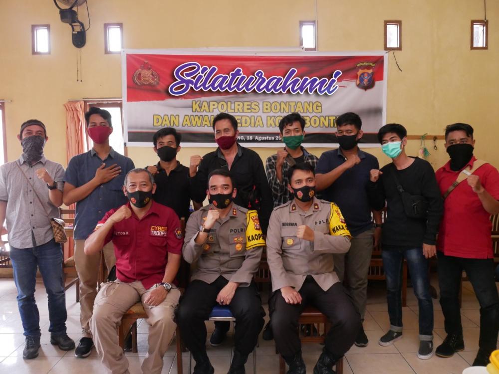 Jaga Keakraban Bersama Media, Kapolres : Mari Kita Jaga Kondusifitas Bontang