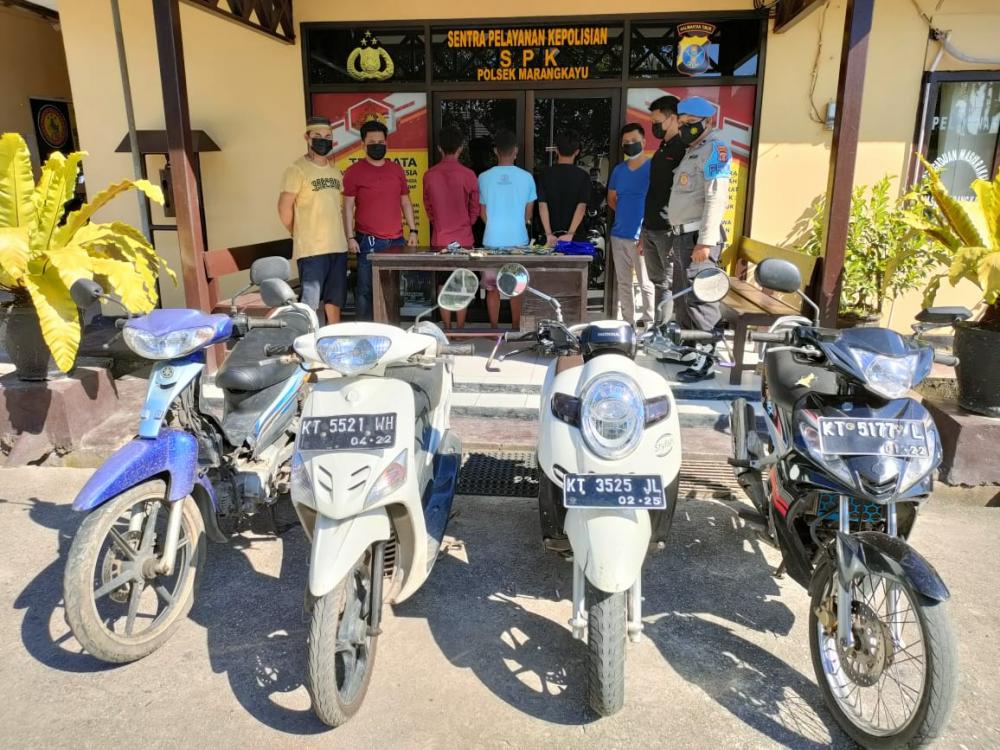 Polres Bontang Bekuk Tiga Pelaku Curanmor, Satu Residivis Kambuhan