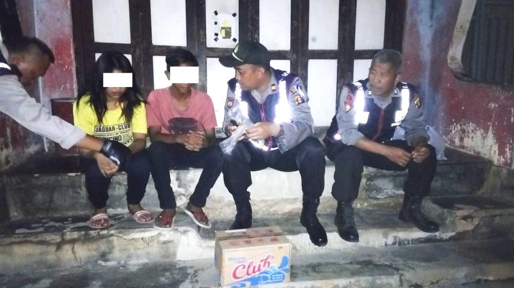 GELAR PATROLI RUTIN, SABHARA POLRES BONTANG MENGAMANKAN 2 REMAJA YANG MENGKONSUMSI LEM