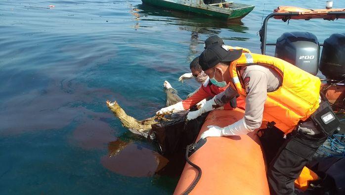 Tim SAR Evakuasi Korban Terakhir Kebakaran Teluk Balikpapan