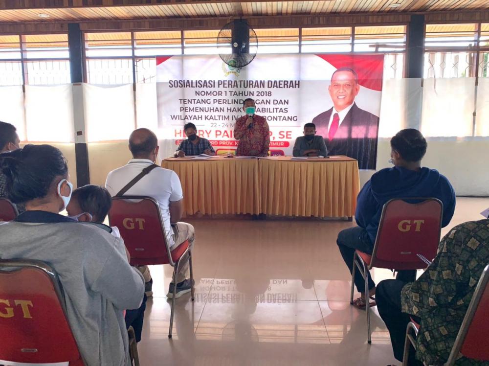 Henri Pailan Sosialisasikan Perda Perlindungan Disabilitas