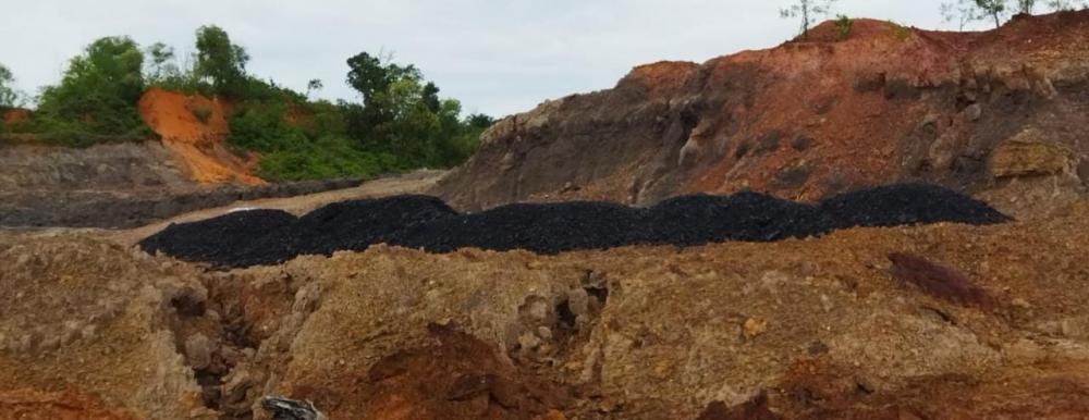 Jadi Barang Bukti, Batu Bara Ditumpuk di Mapolsek Bontang Barat