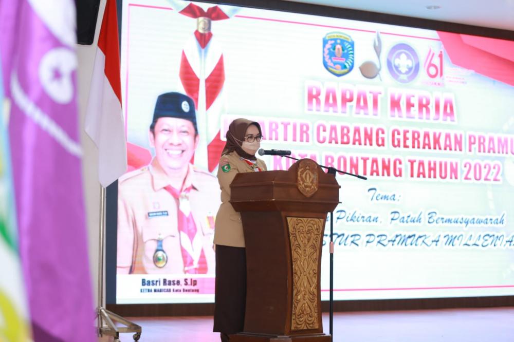 Wawali Najirah Buka Secara Resmi Rakercab Pramuka Bontang 2022