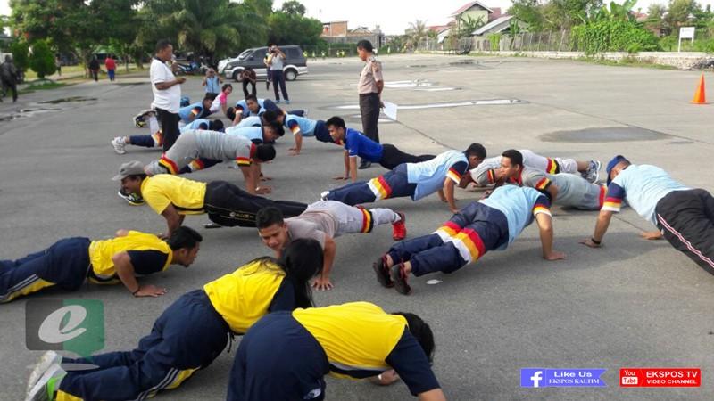 Lewat Samjas, Ketahanan Fisik Seluruh Personil Polres Bontang Diuji