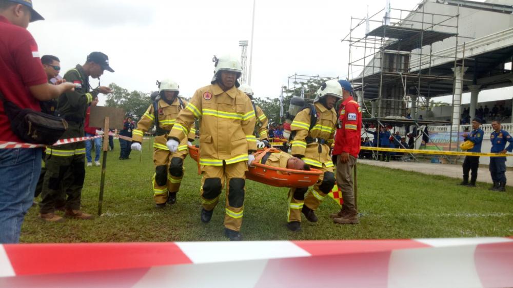 Hari ke-3 Damkar Exhibition 2023, Disdamkartan Bontang Gelar Lomba Fire Combat
