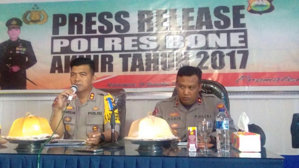 Trend Korupsi Naik, Polres Bone Catat 543 Kasus Terjadi di 2017