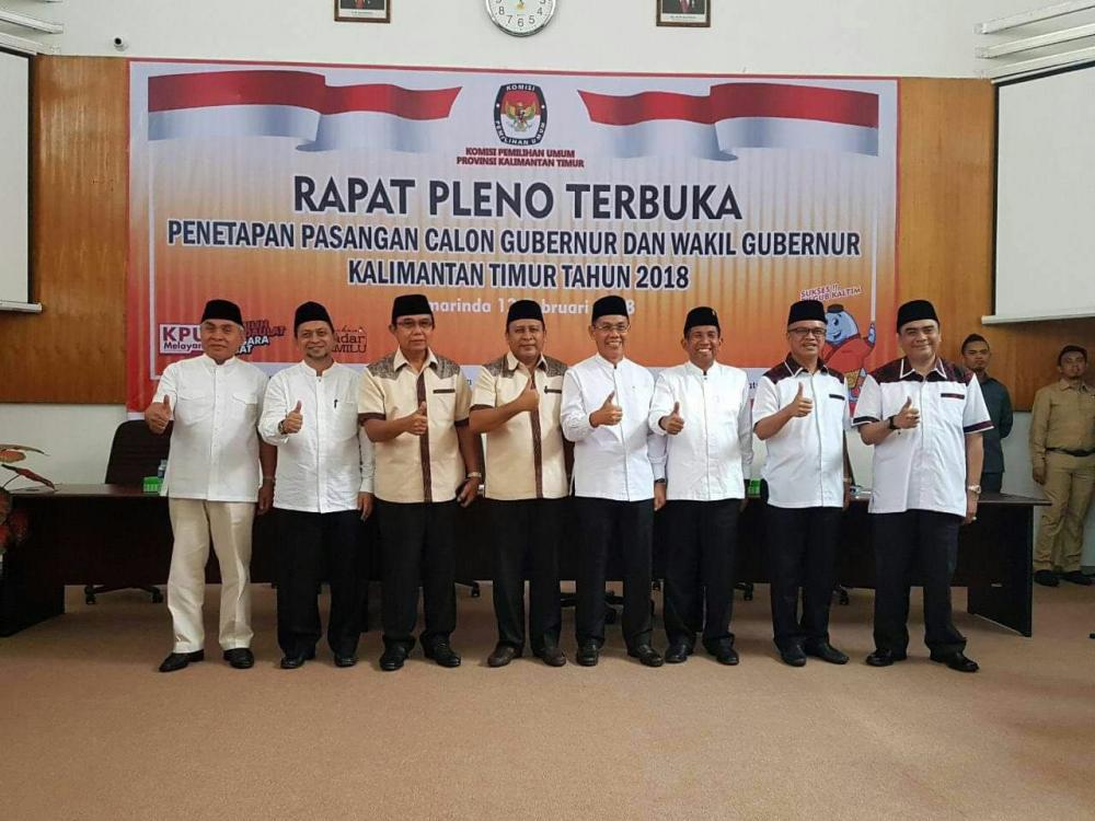 Besok Pengundian Nomor Urut,  4 Paslon Pilgub Kaltim Resmi Ditetapkan 