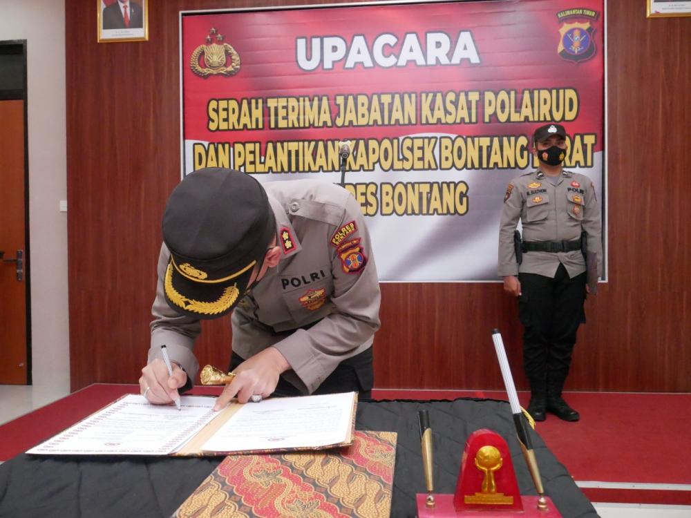 Dua Perwira Polres Bontang Berganti Jabatan 