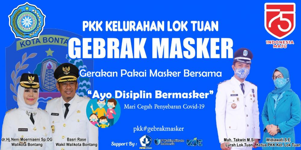 Besok, PKK Kelurahan Loktuan Bagikan 1200 Masker