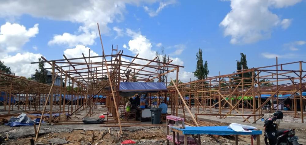 Pasar Darurat di Loktuan Bontang Ditarget Rampung Sebelum Ramadan
