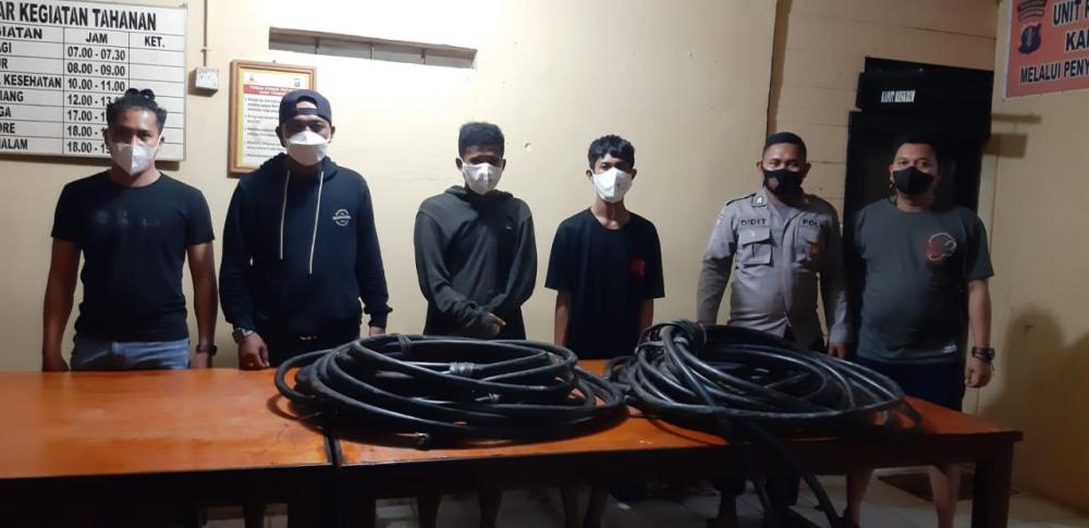 Nekat Curi Kabel, Dua Pemuda Muara Badak Diringkus Polisi