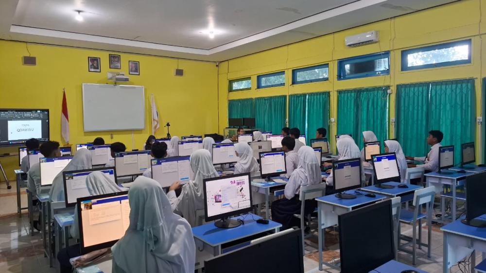 SMPN 1 Bontang Gelar TKA, 210 Siswa Kelas IX Ikuti Ujian Bertahap