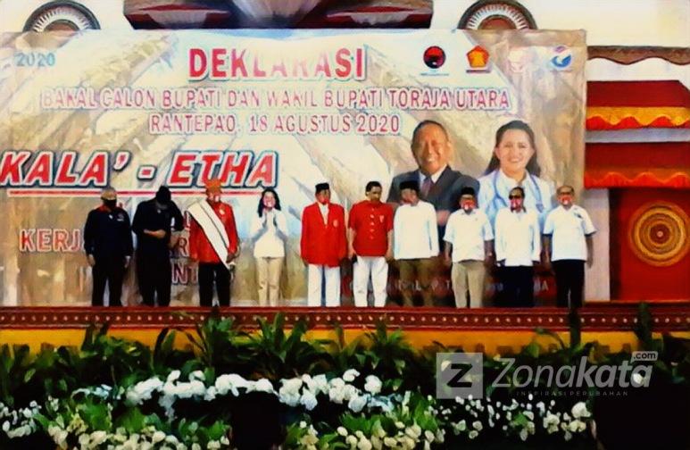 Deklarasi Secara Virtual, Etha Rimba Maju Jadi Wakil Bupati Toraja Utara