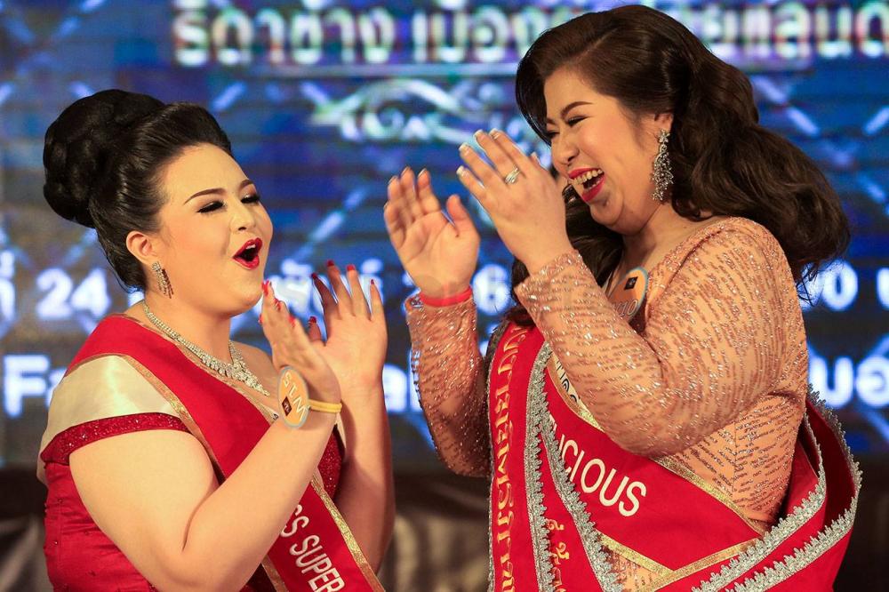 FOTO: Wanita Gemuk di Thailand Adu Cantik Lewat Kontes Miss Jumbo