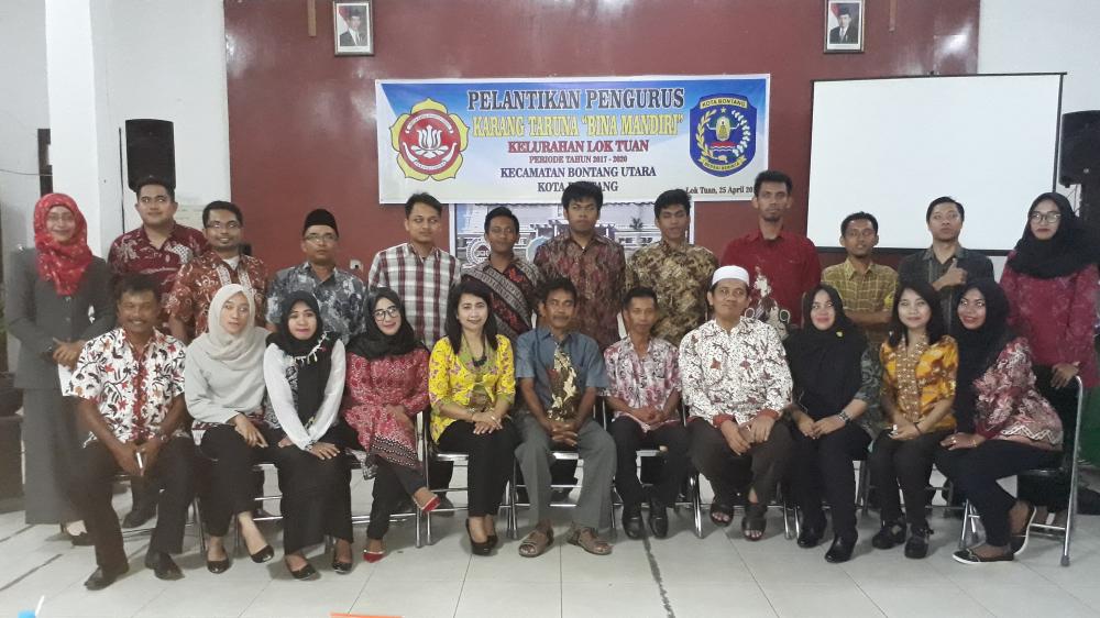 Rahman Dikukuhkan sebagai Ketua Karang Taruna Bina Mandiri Lok Tuan