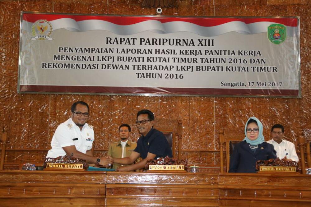 Paripurna Panja DPRD Kutim Soal LKPJ Bupati 2016 Menyisakan Catatan
