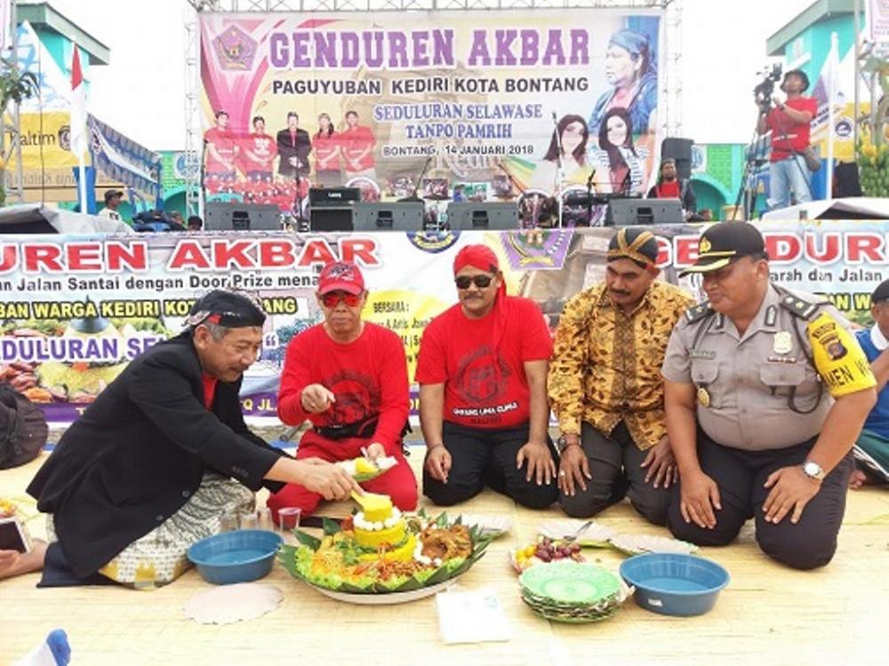 Siapkan 45 Tumpeng, Paguyuban Warga Kediri di Bontang Gelar Genduren Akbar