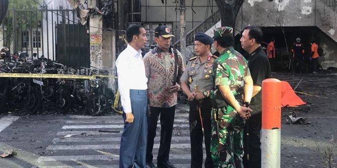 Jokowi Cek Lokasi Ledakan di GKI Surabaya