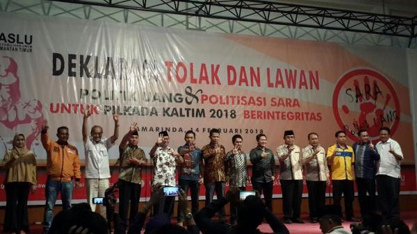 Bawaslu Kaltim Sesalkan 2 Paslon Tak Hadir Deklarasi Tolak Politik Uang dan SARA