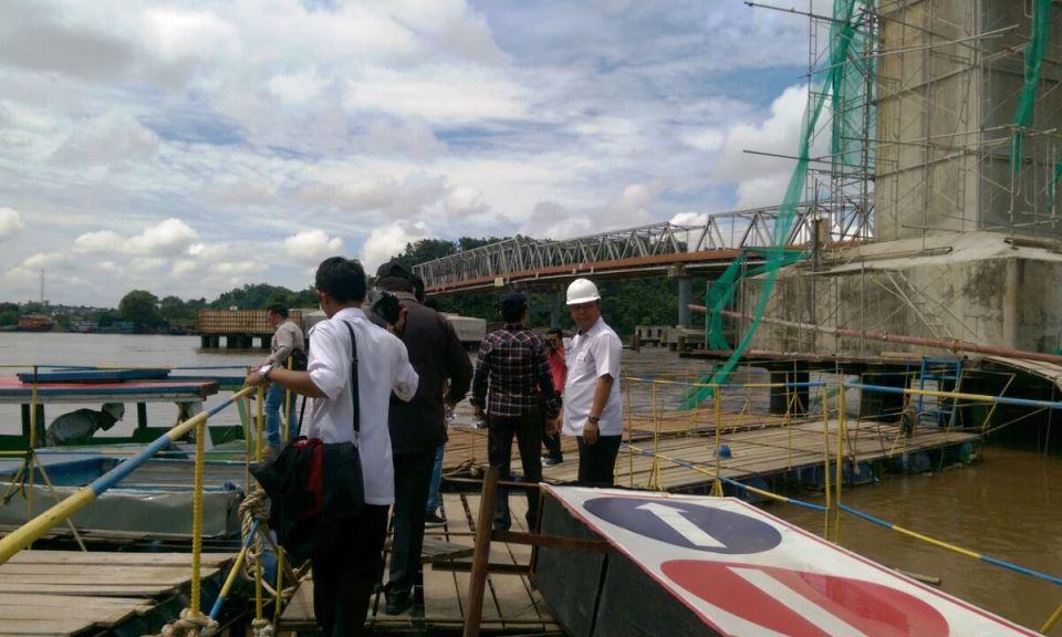 Progres Pembangunan Jembatan Kembar Samarinda Mengecewakan
