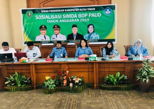 Disdik Kutim Gelar Sosialisasi SIMDA BOP PAUD