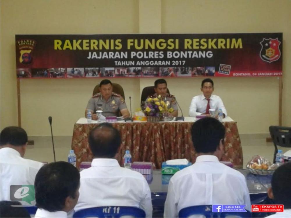 Polres Bontang Gelar Rakernis Fungsi Reskrim