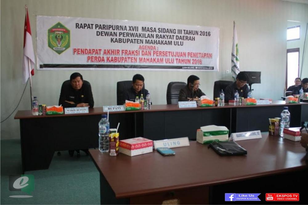 Didukung Semua Fraksi, 4 Raperda Mahulu Bakal Jadi Payung Hukum Baru