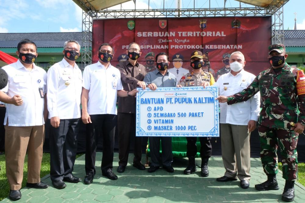 Pupuk Kaltim Dukung Upaya TNI Tangani Covid-19