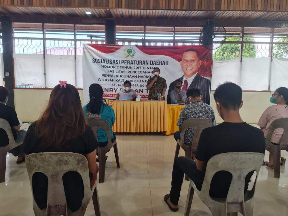 Aktif Sosialisasi Perda, Henry Pailan Gelorakan Semangat Lawan Narkoba