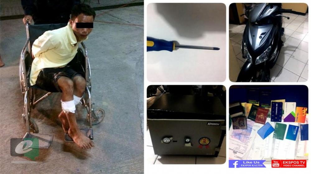 Maling Spesialis Rumah Kosong di Bontang Dihadiahi Timah Panas