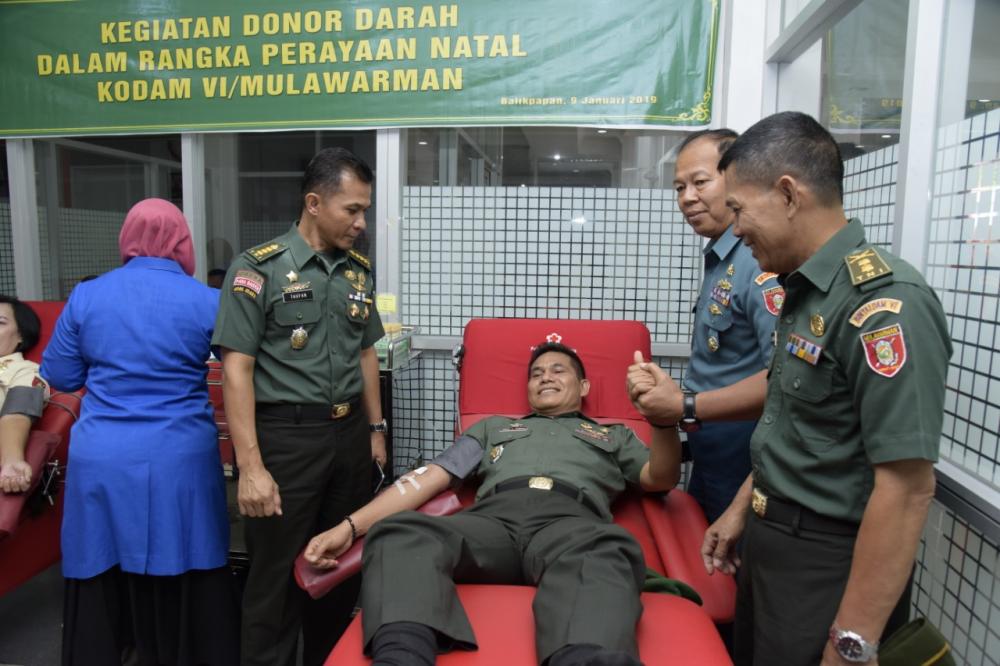 Panitia Natal Kodam VI/Mlw Gelar Donor Darah