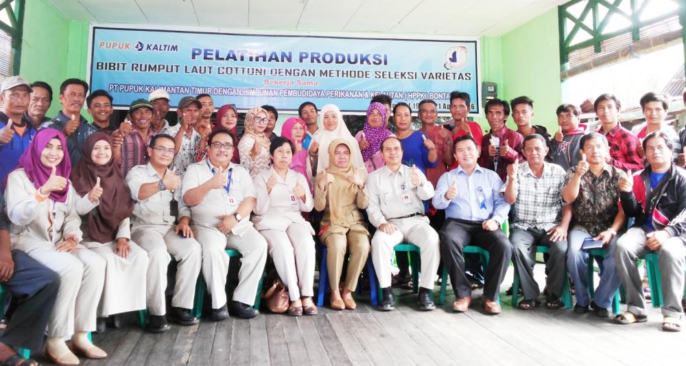 DPKP BONTANG BERI PELATIHAN KEPADA 52 PETANI RUMPUT LAUT