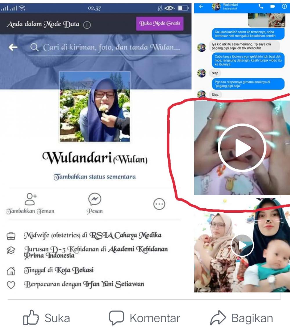 Kebablasan Tik Tok, Bidan Ini Dikecam Obok-obok Pipi Bayi Pasien 