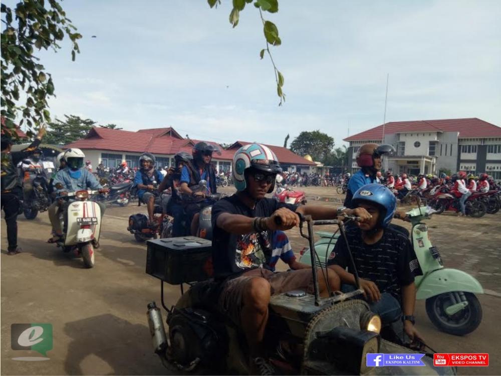 Pawai Penutupan Pesta Adat Kutim Libatkan Puluhan Komunitas Roda Dua