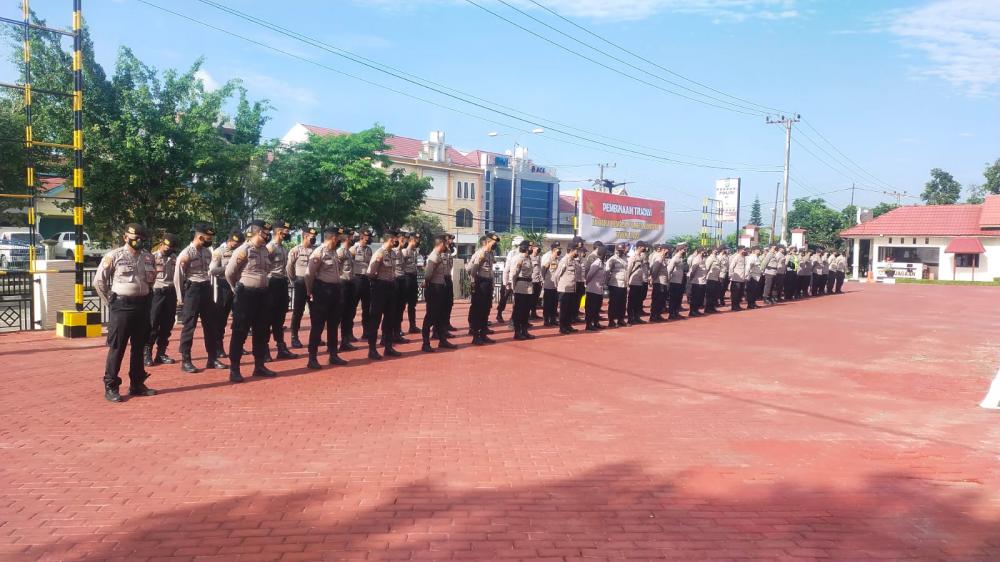 Pastikan Keamanan Jumat Agung, Polres Bontang Siagakan Ratusan Personil