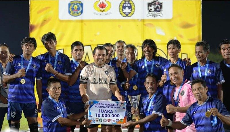 Sulbar FC Juara Turnamen Galatua U-50 Bontang, Agus Haris Janjikan Gelaran Tahun Depan