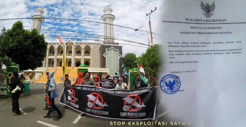 Hore !!! Walikota Balikpapan Tanda Tangan Komitmen Bebas Eksploitasi Satwa