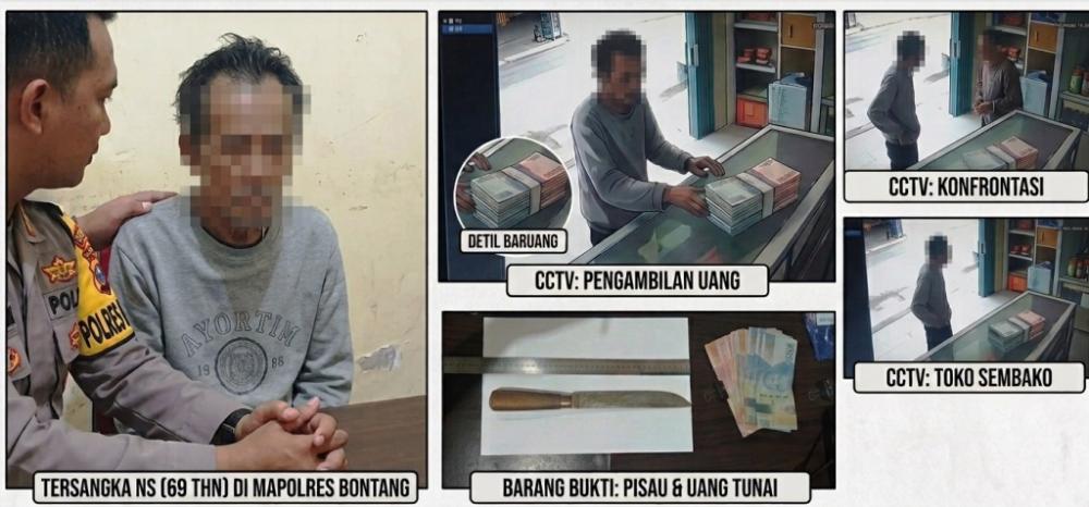 Curas di Bontang, Pria Lansia Ancam Badik Suami Pemilik Toko demi Togel