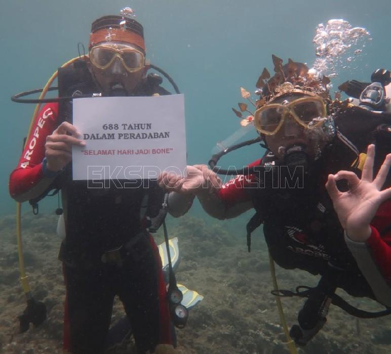 BSDC Peringati Hari Jadi Bone ke-688 di Bawah Laut