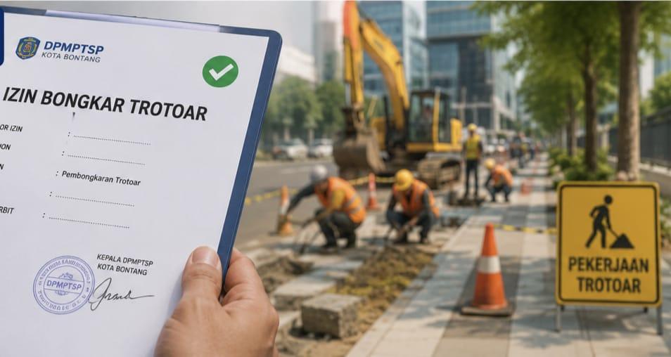 Izin Bongkar Trotoar di Bontang Dijamin Punya Kepastian Waktu, DPMPTSP Maksimalkan Layanan Digital